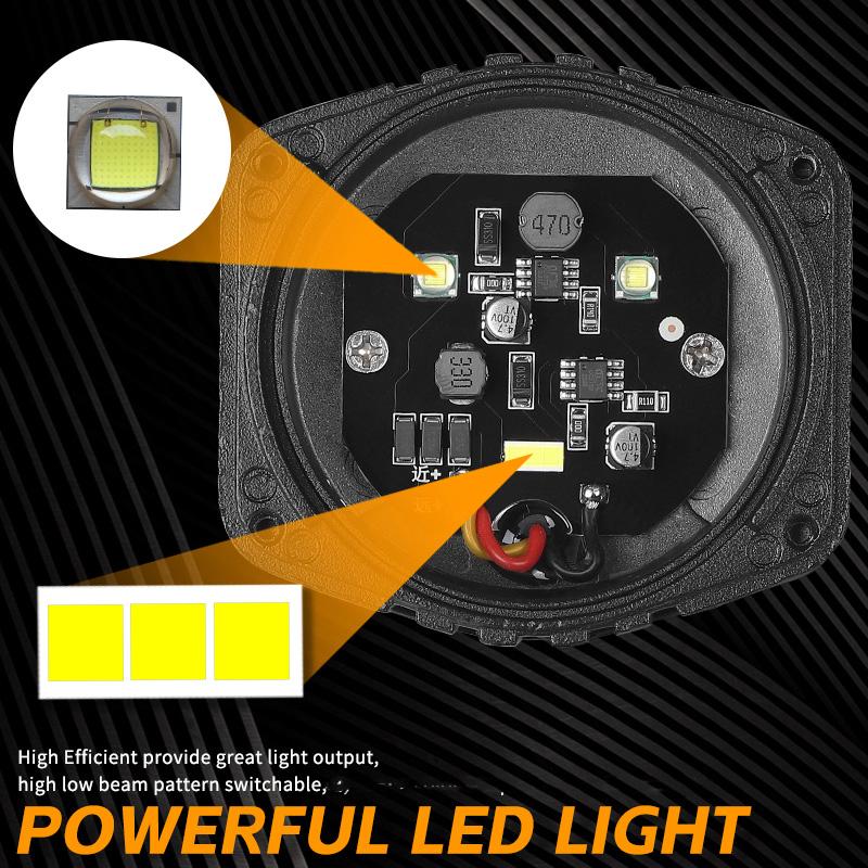1/2 шт. светодиодный прожектор, вспомогательный свет, линза, фара дальнего света, противотуманная фара, белый DC12-80 В для внедорожника 4x4, внедорожника, квадроцикла, UTV 12 В 24 В