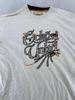 Рубашка Ecko Unltd Мужская 2XL Белая Клетка Графика Streetwear Skate Hip Hop Футболка y2k