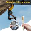 Wooden Rock Climbing Brush Ergonomic Handle Thick Boar Bristles Portable Indoor Outdoor Climbing Bouldering Brush Cleaning Tool