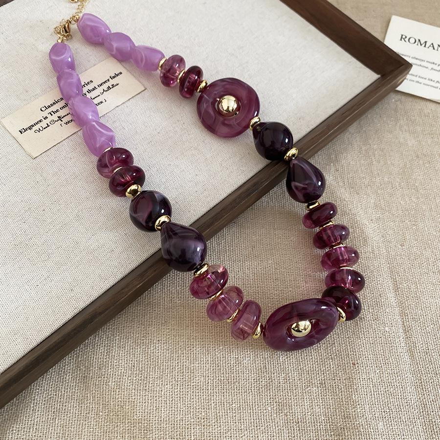 Европейское Ретро Геометрическое Бусины Нержавеющая Сталь Чокер Ожерелье