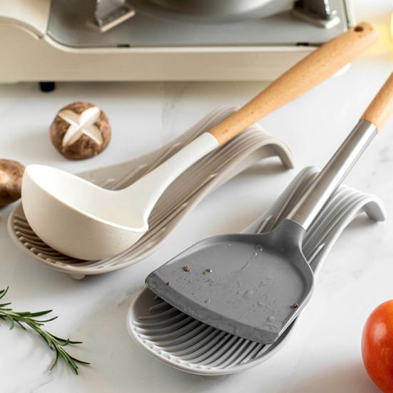 Силиконовая подставка для ложки для плиты, лопатка, ложка, устойчивый держатель, кухонная подставка для ложки, подставка для современного фермерского декора