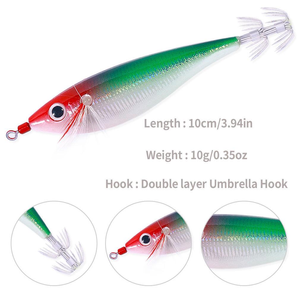 Luminous fishing bait10cm10gRound-bellied shrimp, squid hook, horizontal shrimp, wooden shrimp, special artificial bait for nigh
