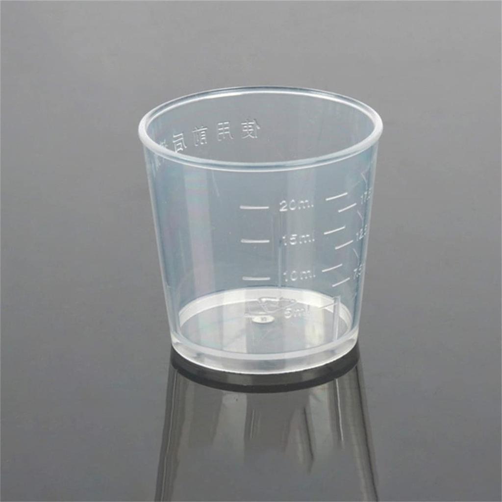 10pc 20ml 30ml Clear Plastic Liquid Measuring Cups Graduaeted Laboratory Test Cylinder With Scales For Resin Silicone Mold Tool