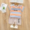 Kids Short Sleeve T-shirt + Shorts Set Summer