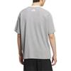 Adidas T Shirts Men's Medium Heather Gray/Jade White Crew Neck Moderate KF2477