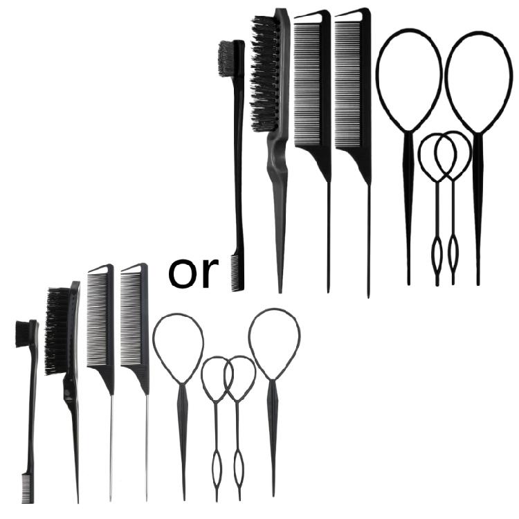 Набор из 8 предметов для укладки хвоста волос Расческа с хвостиком Стайлинговые расчески Расчески для начеса Разделение