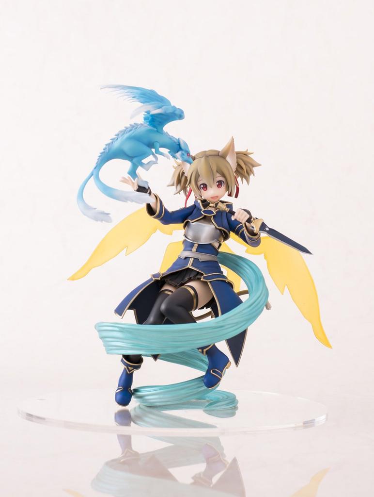 Смешные рыцари Sword Art Online Silica ALO scale ПВХ окрашенная готовая фигурка Ver. 1/8