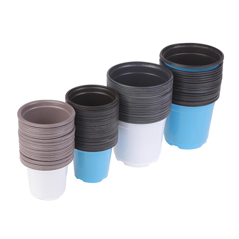 10 шт. пластиковый цветочный горшок для выращивания суккулентных растений, небольшой цветочный горшок, простой посадочный горшок для рассады, утолщенные питомники