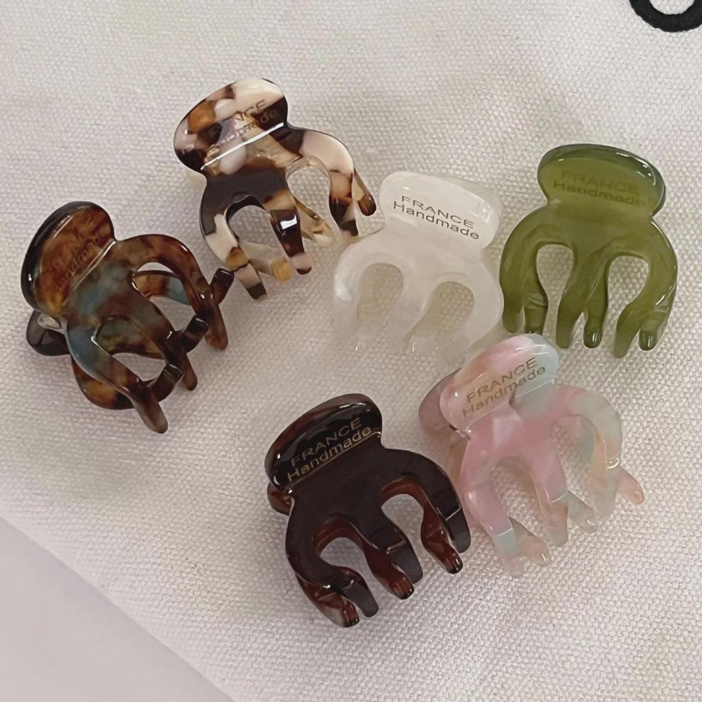 Корейская золотая ретро мини-заколка для волос из ацетата для челки - Simple Niche Princess Style