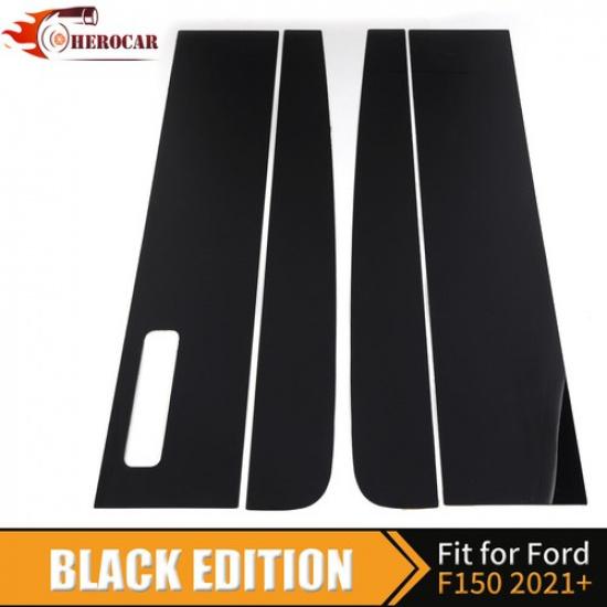 Black Window Pillar Post Cover For Ford F150/f250/f350/f450 + Regular Cab
