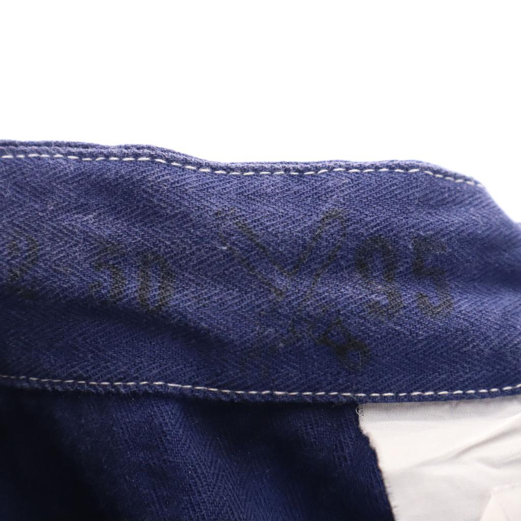 EURO WORK 90s Old Straight Pants Blue Button Fly Men's Used