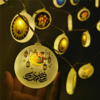 EID Mubarak светодиодная батарея пластиковая гирлянда EID праздничное освещение декоративная гирлянда украшение Рамадан гирлянда