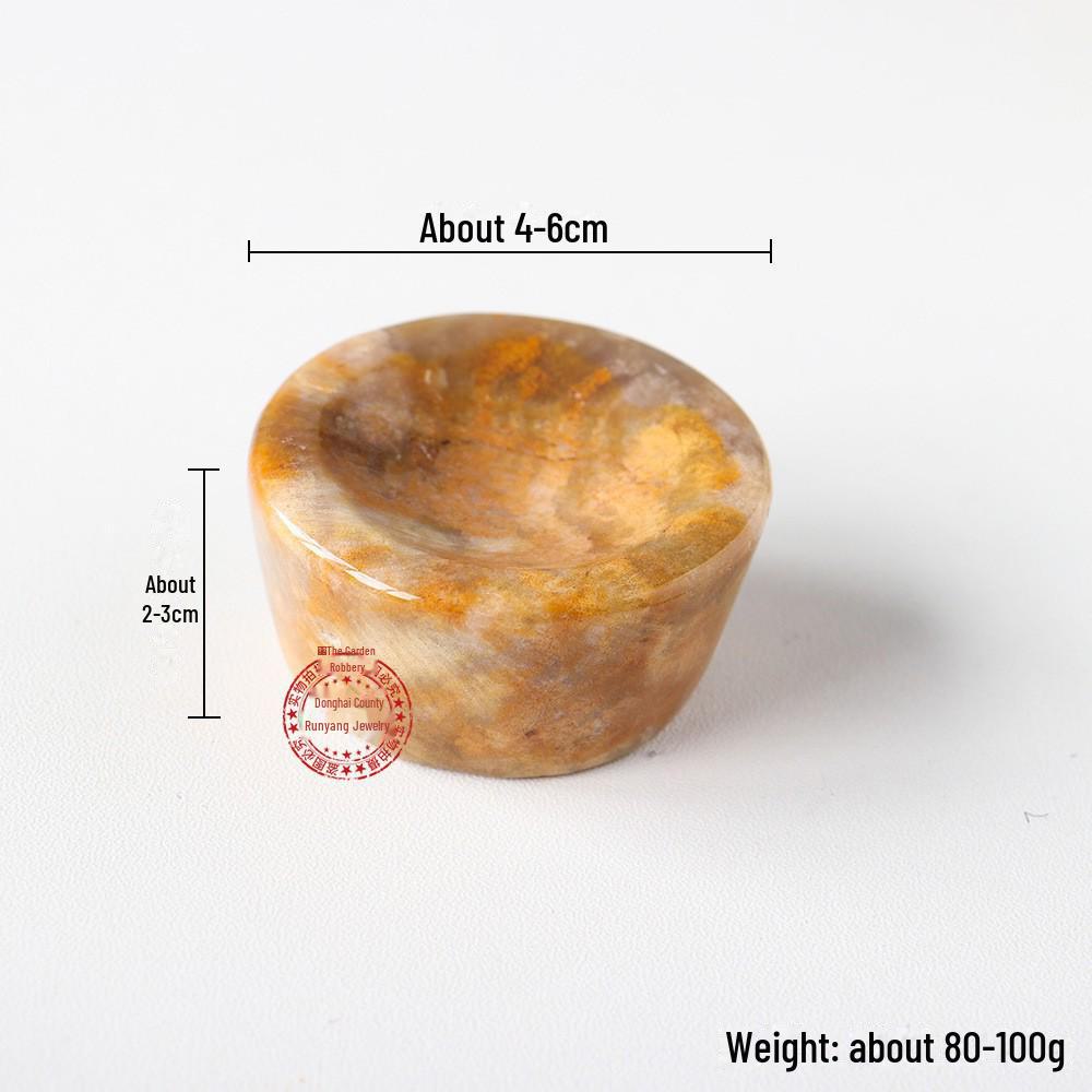 Лунная чаша из натурального белого кристалла - круглый камень для медитации и энергии