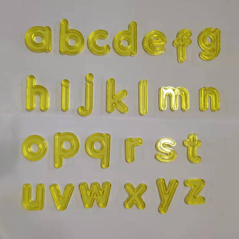 Прозрачная буквенно-цифровая игра в правописание слов, математическая игра, Радужные прописные/строчные английские буквы, обучающая арифметика, развивающая игрушка