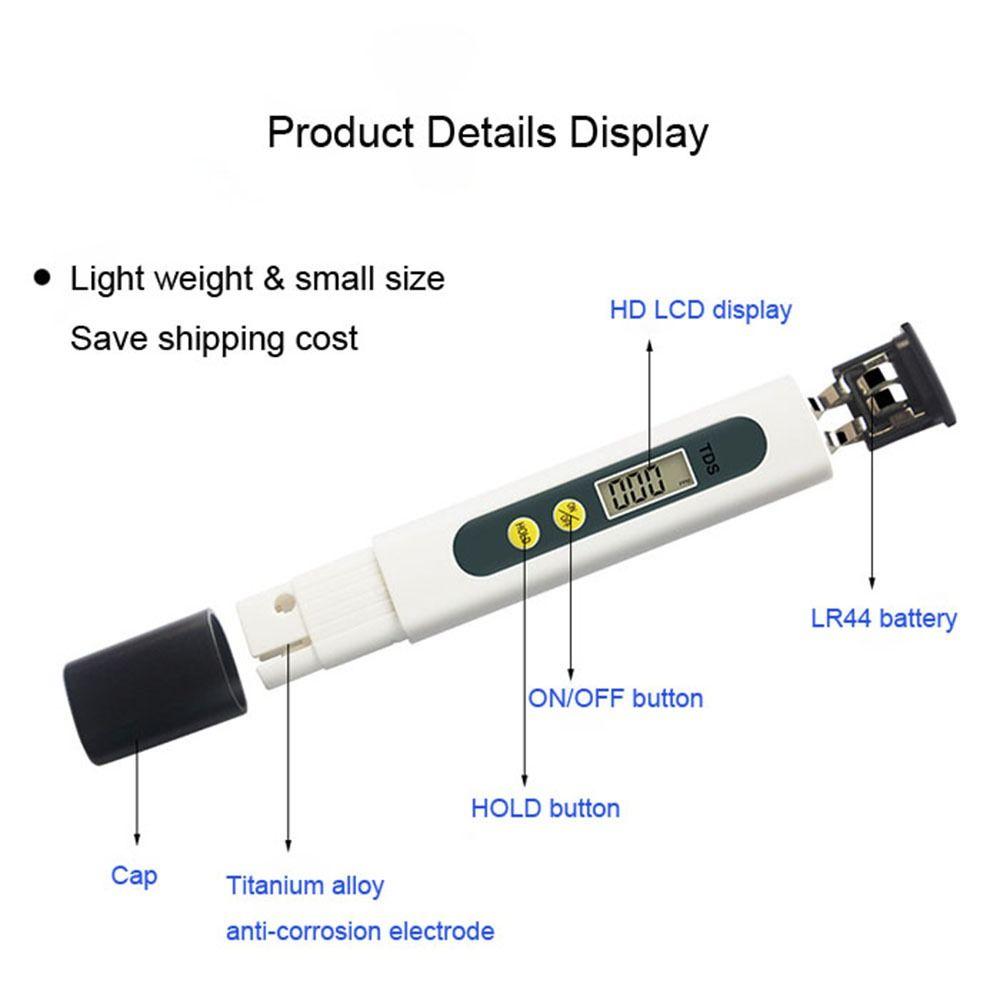Large Backlit Screen TDS Meter  Water Analyzer Handheld Digital Water Tester  Drinking Water
