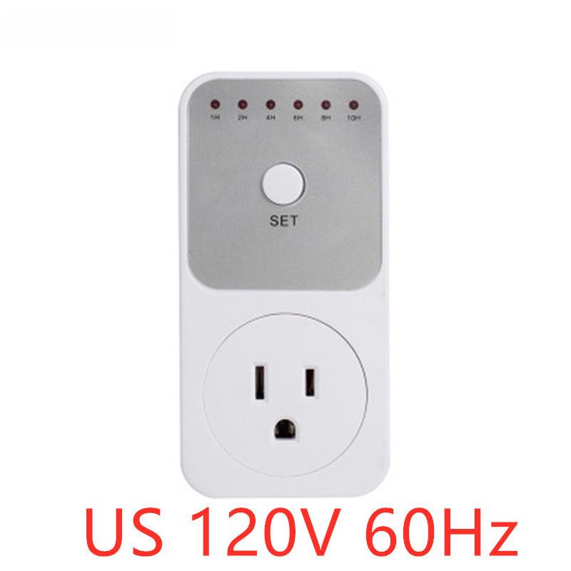 10-Hour Countdown Electric Bicycle Charging Socket Plug - EU/US/UK/FR/AU