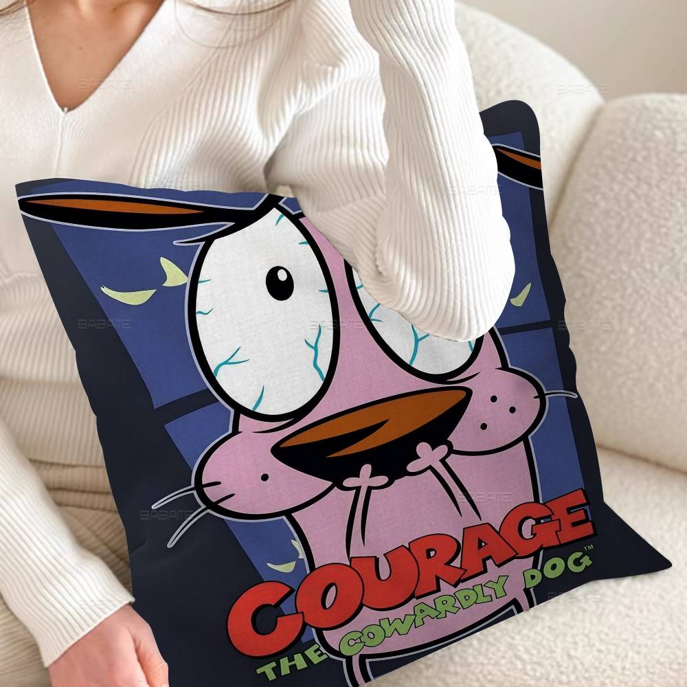 Ccourage Tthe Ccowardly Dog Pillow Gift Home Office Decoration Bedroom Sofa Car Cushion Cover Case x