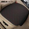 Flax Car Seat Cover Four Season Front Linen Fabric Cushion Breathable Protector Mat Pad