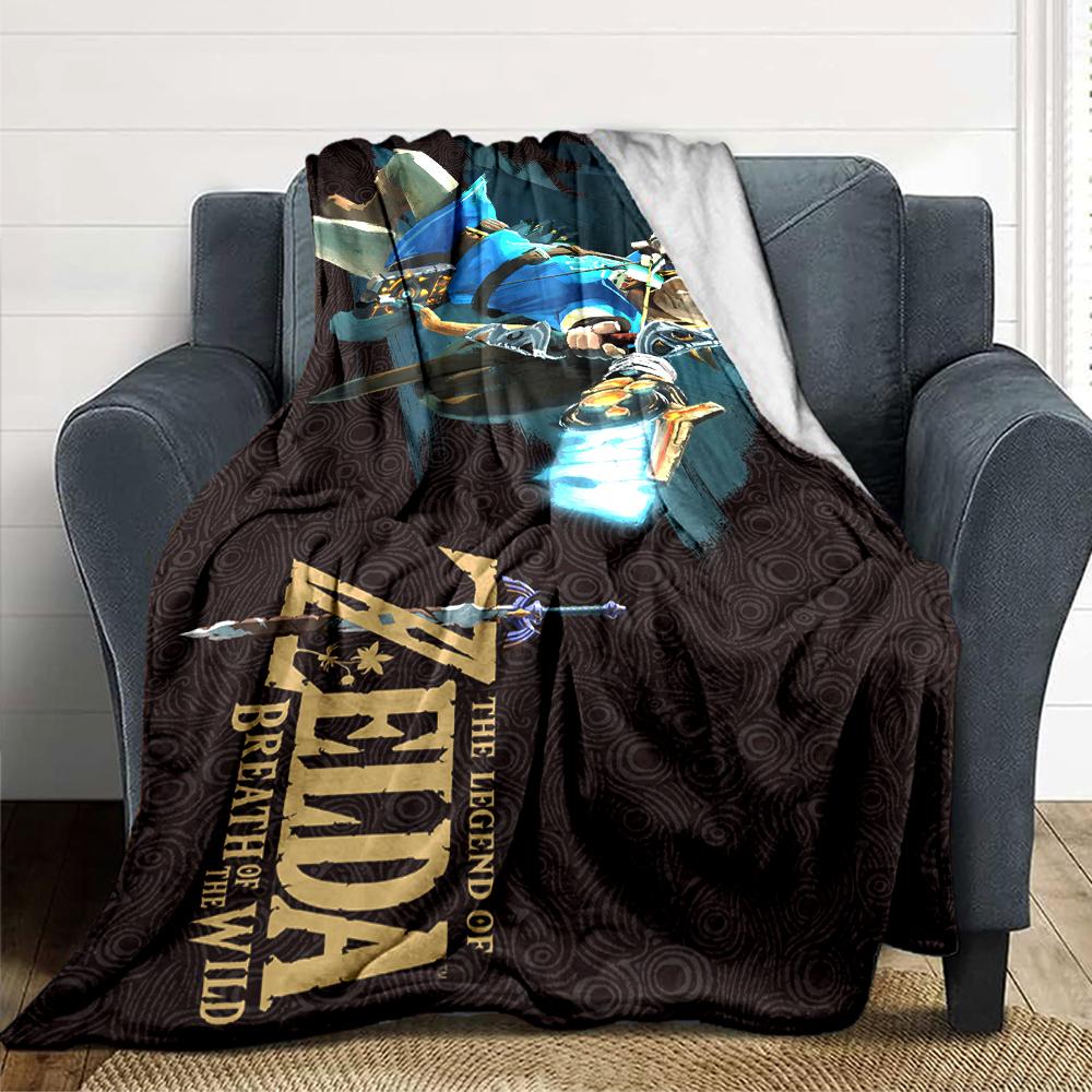 Zelda Breath Wild Adventure Blanket Soft Throw Blanket For Home Bedroom Bed Sofa Travel Office Solid Christmas Blanket