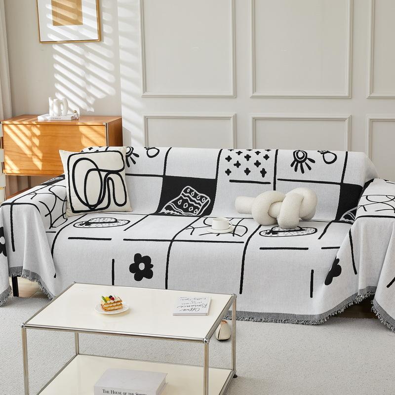 Чехол для дивана из шенилла Ins, ткань для всех сезонов, защитный чехол от царапин, чехол для дивана, нескользящая подушка