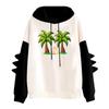 Women's Printed Contrasting Dinosaur Loose Casual Hoodie