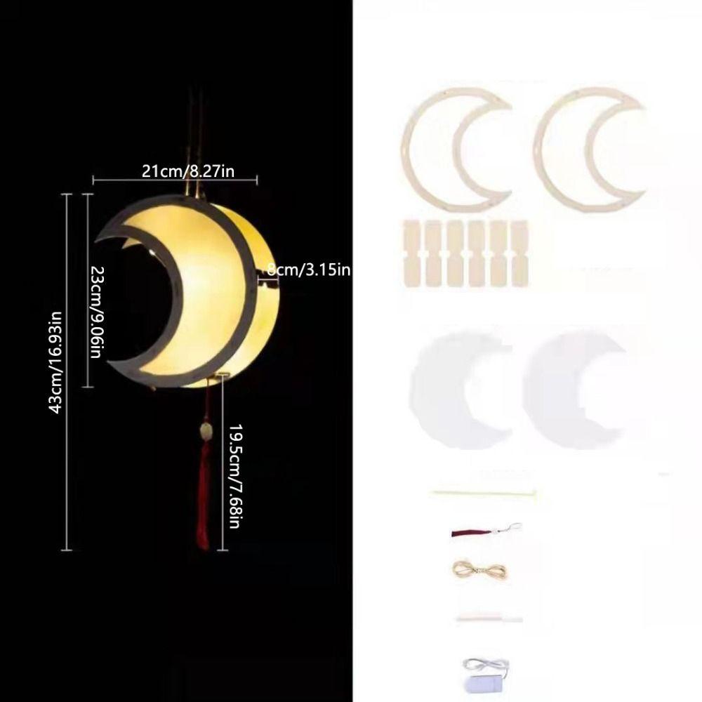 Светодиодный фонарь Праздника середины осени Деревянный художественный фонарь Ручная работа Подвесная лампа Декор для вечеринки