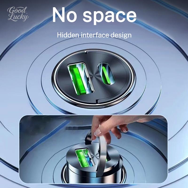CQY1 100W Mini Car Pull Ring Fast Charging Car USB Type C Charger For Mercedes Benz C300 C250 C350 C Class W203 W204 C63 C180 C200