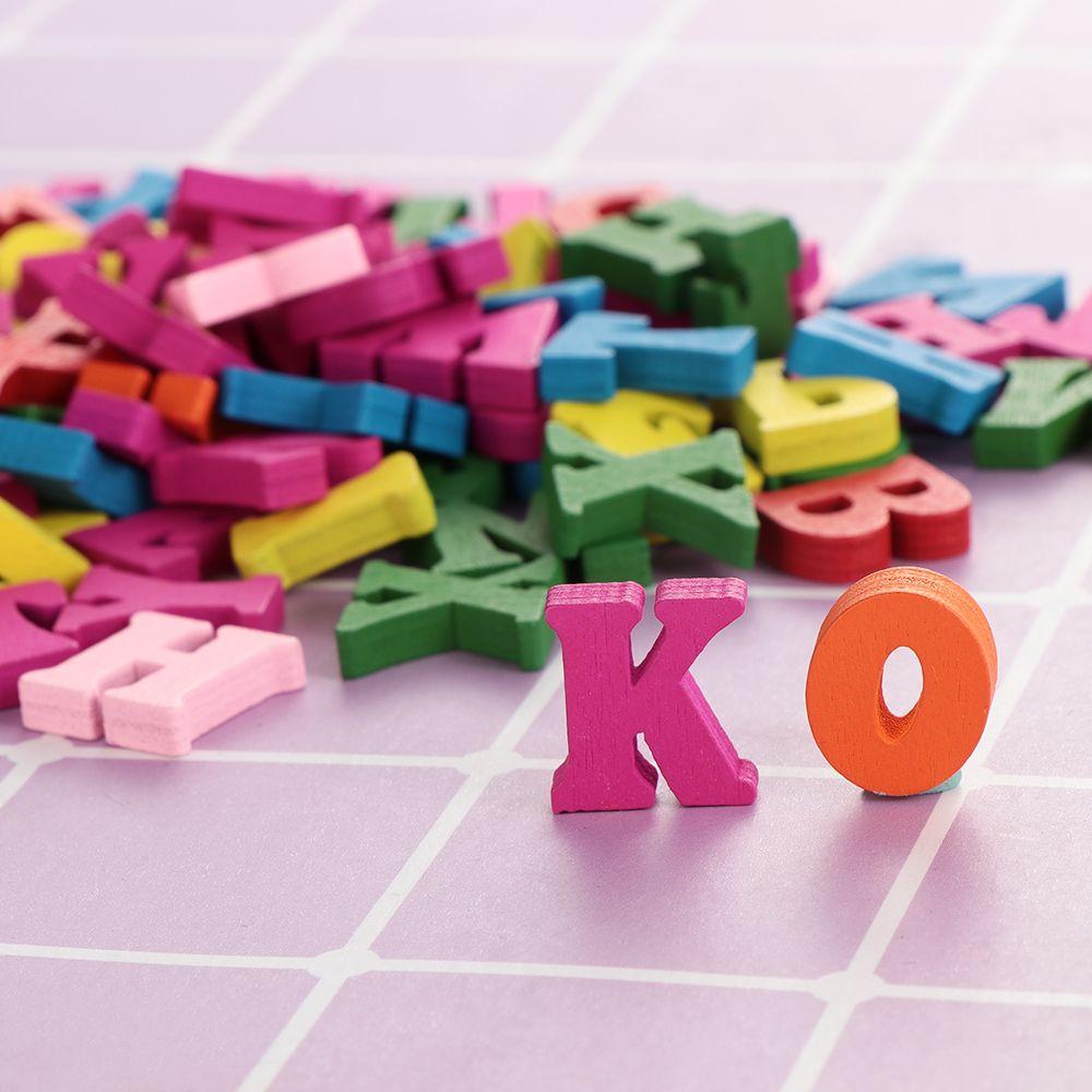 100Pcs New DIY Party Decoration Wooden Letters Alphabet Scrapbooking Wall Decorative