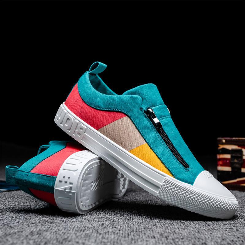 Модные летние и осенние дышащие мужские повседневные туфли A Pedal Lazy Mens Casual Flats Men's Canvas Shoes