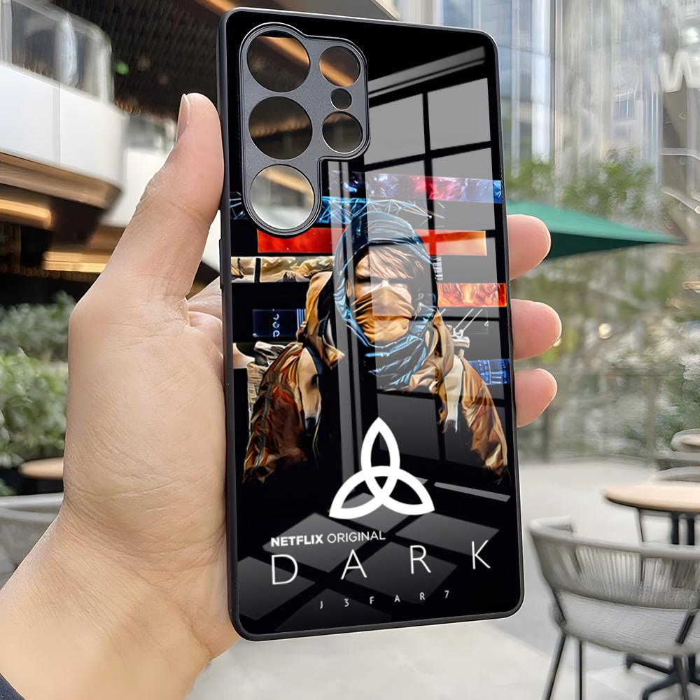Крутой чехол для телефона из сериала D_Dark для S25 Ultra Samsung S26 S24 Fe S22 S20 S23 21 Plus A54 A34 A53 A16 Стеклянная крышка