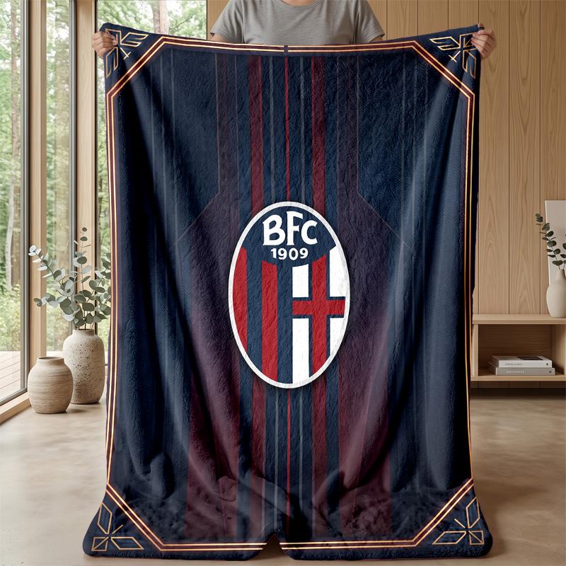 Bologna FC Soft Flannel Fleece Blanket Lightweight Cozy Warm Throw Blanket For Sofa Bed Home Decor