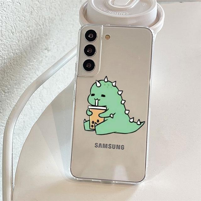 Маленький динозавр милый прозрачный чехол для Samsung Galaxy S22 S20 FE S21 S10 S9 Plus Note 20 Ultra 10 Lite мягкий чехол для телефона