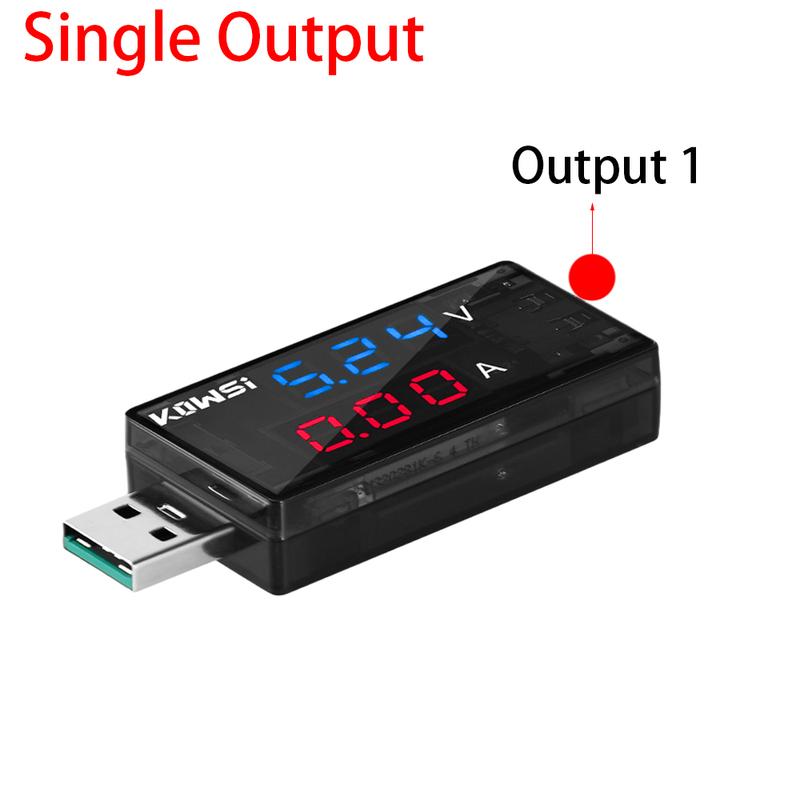 Red+Blue Dual USB Current Voltage Charging Detector Tester Battery Voltmeter Ammeter Charger Doctor