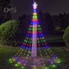 Рождественская елка каскадные мерцающие огни 8 режимов Регулируемая функция таймера Водонепроницаемый Простая установка каскадные мерцающие огни для елки