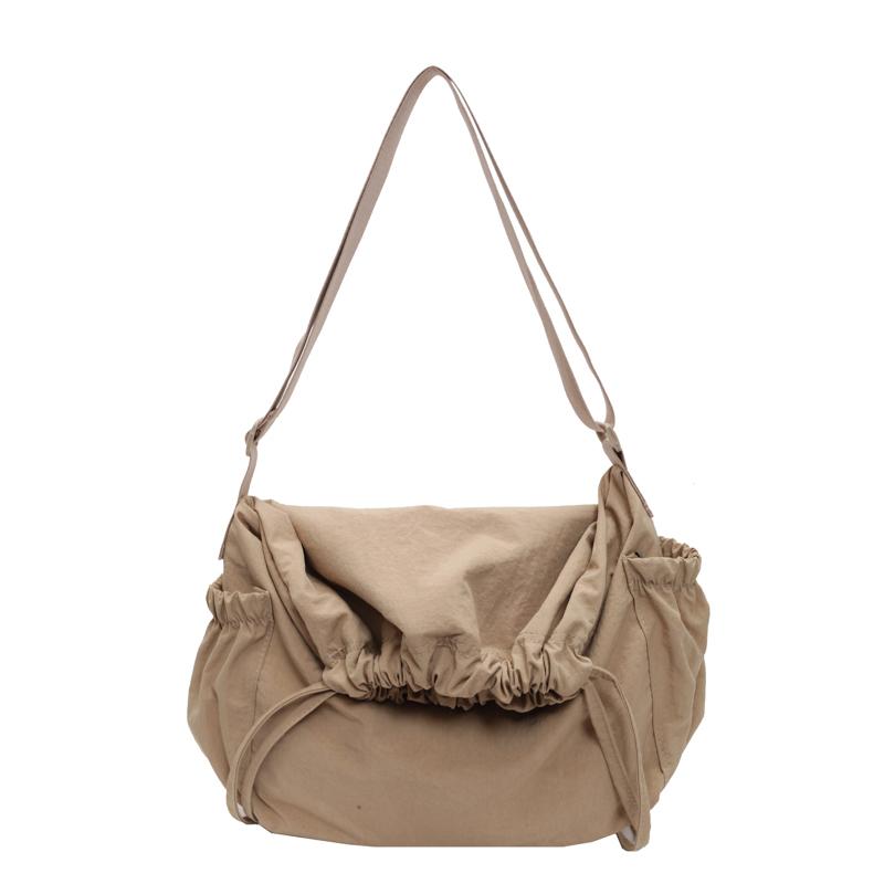 Парные сумки со шнурком для открывания, вместительные, складные, через плечо, для отдыха, нейлоновые, однотонные, прочные, устойчивые сумки через плечо