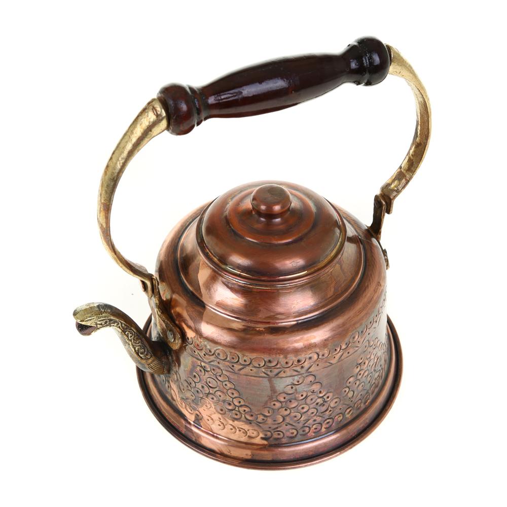 Медный чайник Maras Чистая медь ручной работы Винтажный чайник Чайный набор Отель Медный горшок 1300 мл