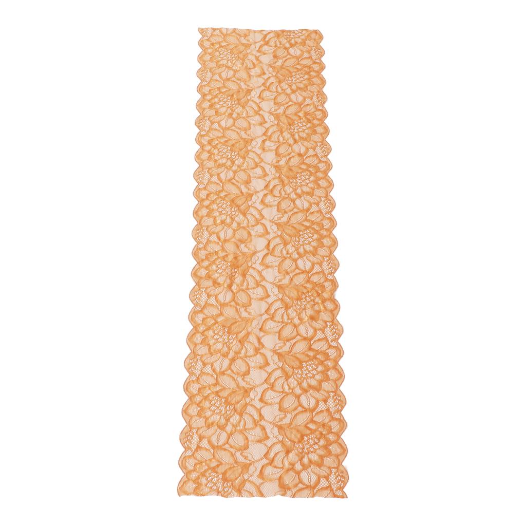 Lace Fabric Beautiful Light Brown 10 Yards 23cm Width Soft Comfortable Stretch Lace Trim for DIY