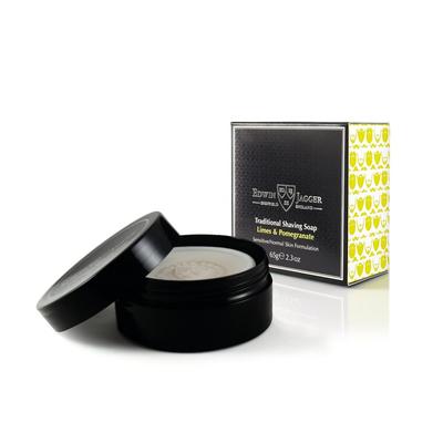 Edwin Jagger SSLPT Лайм и гранат 99,9% Натуральное традиционное мыло для бритья Edwin Jagger SSLPT Лайм и гранат 99,9% Натуральное традиционное мыло для бритья 65 г, 1 шт.