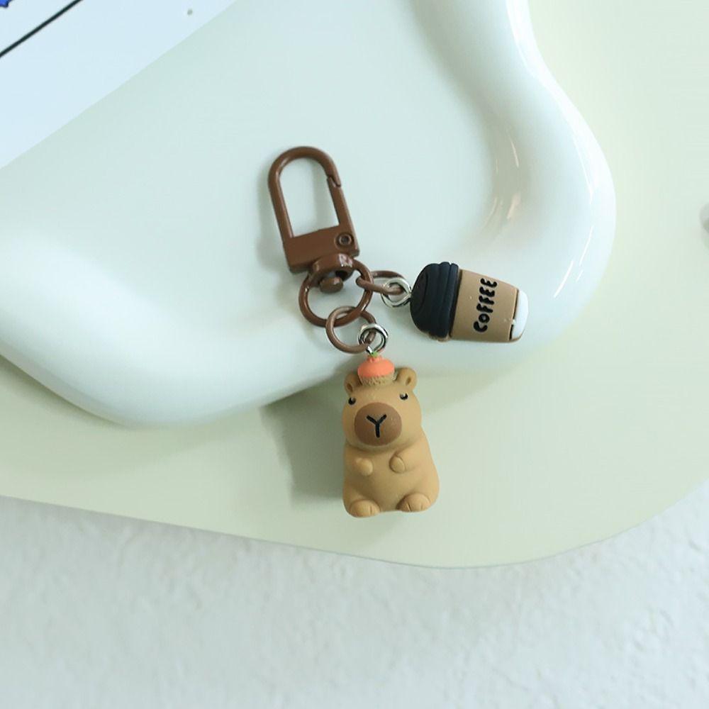 Cute Capybara Keychain Kawaii Car Key Ring New Bag Accessories Pendant