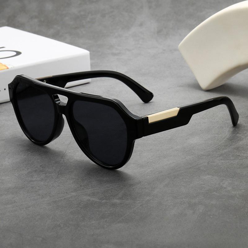 New Men's and Women's European and Retro Square Double Beam Fashion Eyewear for Holiday Shades
