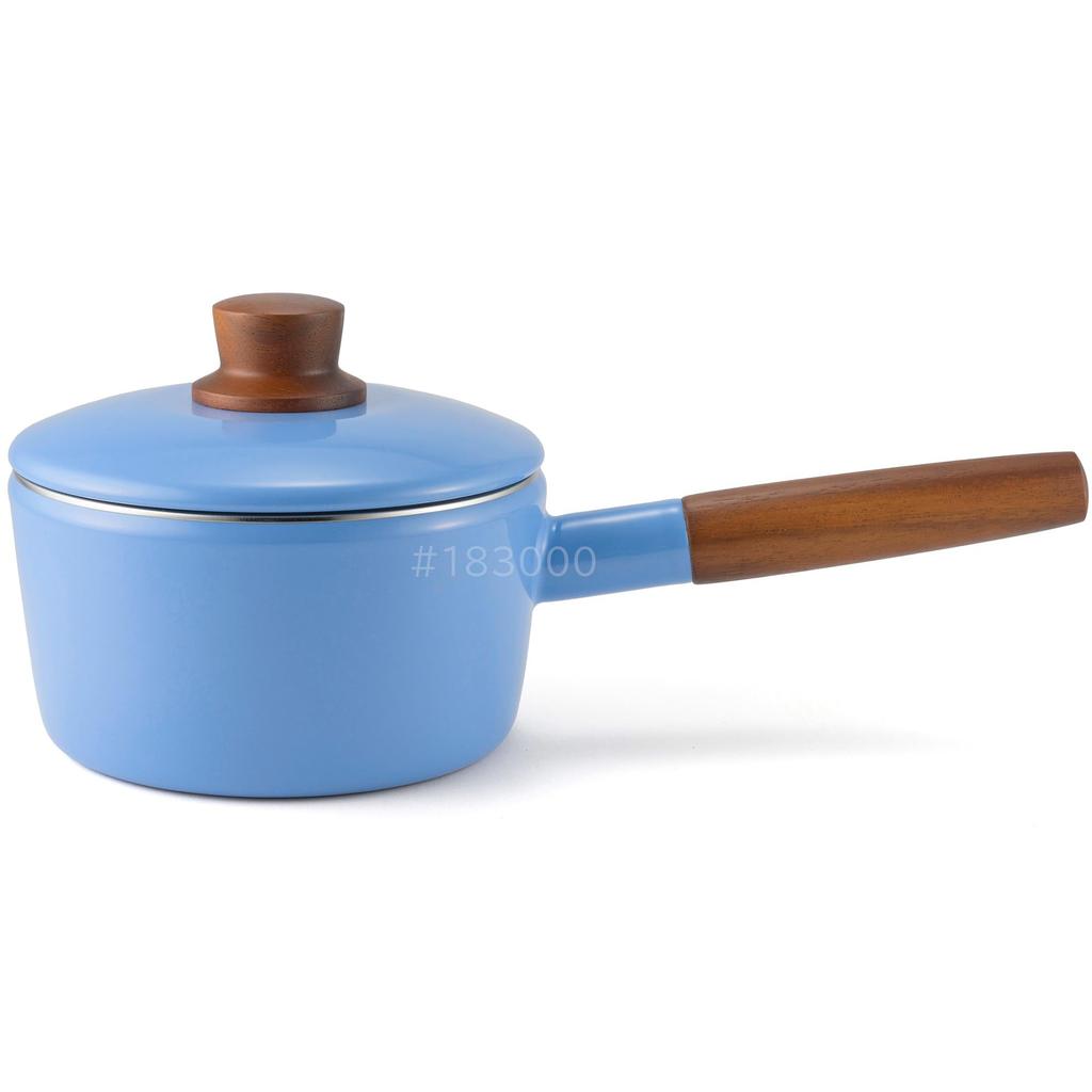Fuji Enamel Saucepan 16cm Zenith Blue IH Compatible Nature Series NA-16S.ZB