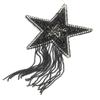 Пластиковые самоклеящиеся нашивки со стразами в виде звезд с кисточками для одежды и сумок #4