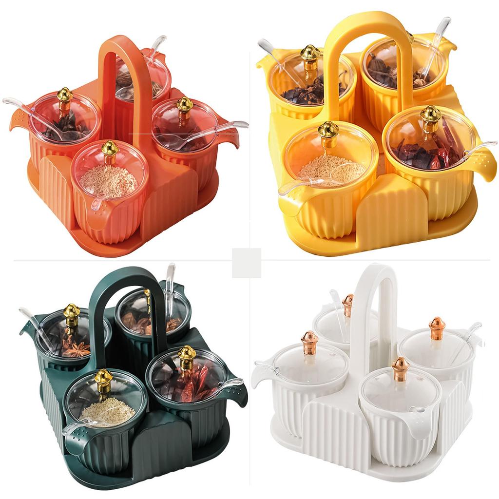 Интегрированный многосекционный контейнер для приправ, Бытовая комбинация, Легкая роскошь, Герметичная банка для приправ, Кухонное хранение, Бутылка для приправ