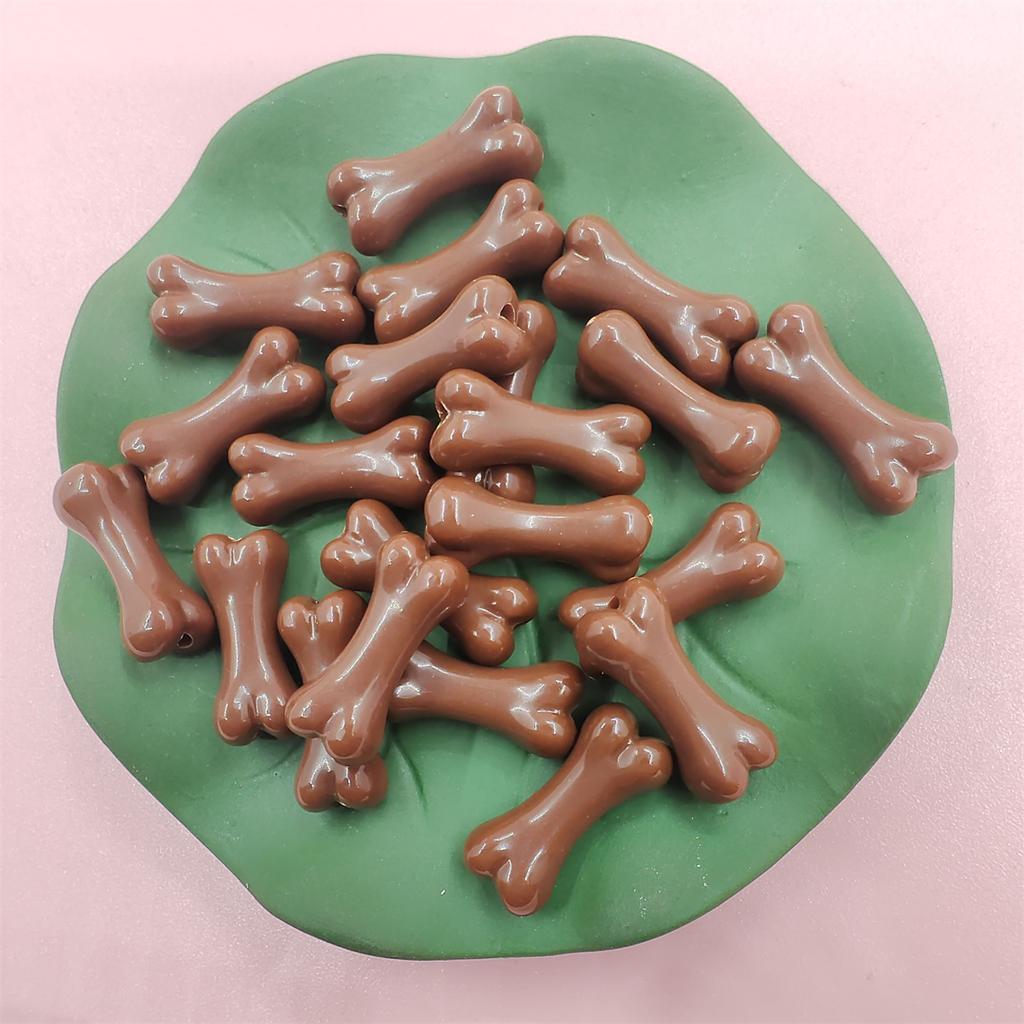 Colored bones 20Pcs Fashion Beads Acrylic bead Handmade Materials 8.6*20mm  Accessories