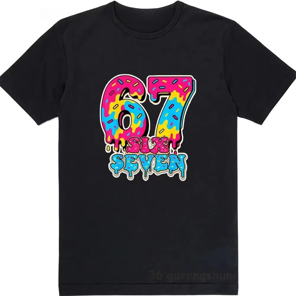 Смешная футболка с мемом Six Seven Italian Brainrot YK printcotton Горячая распродажа Унисекс футболка Лето Новая Оверсайз воротник Унисекс футболка