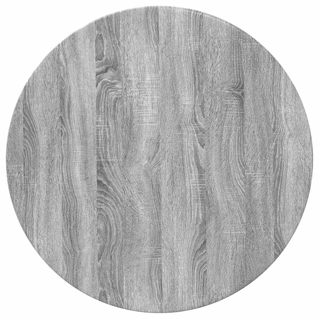 Table Top Grey Sonoma Ø 70 x 1.5 cm Wood Based Material