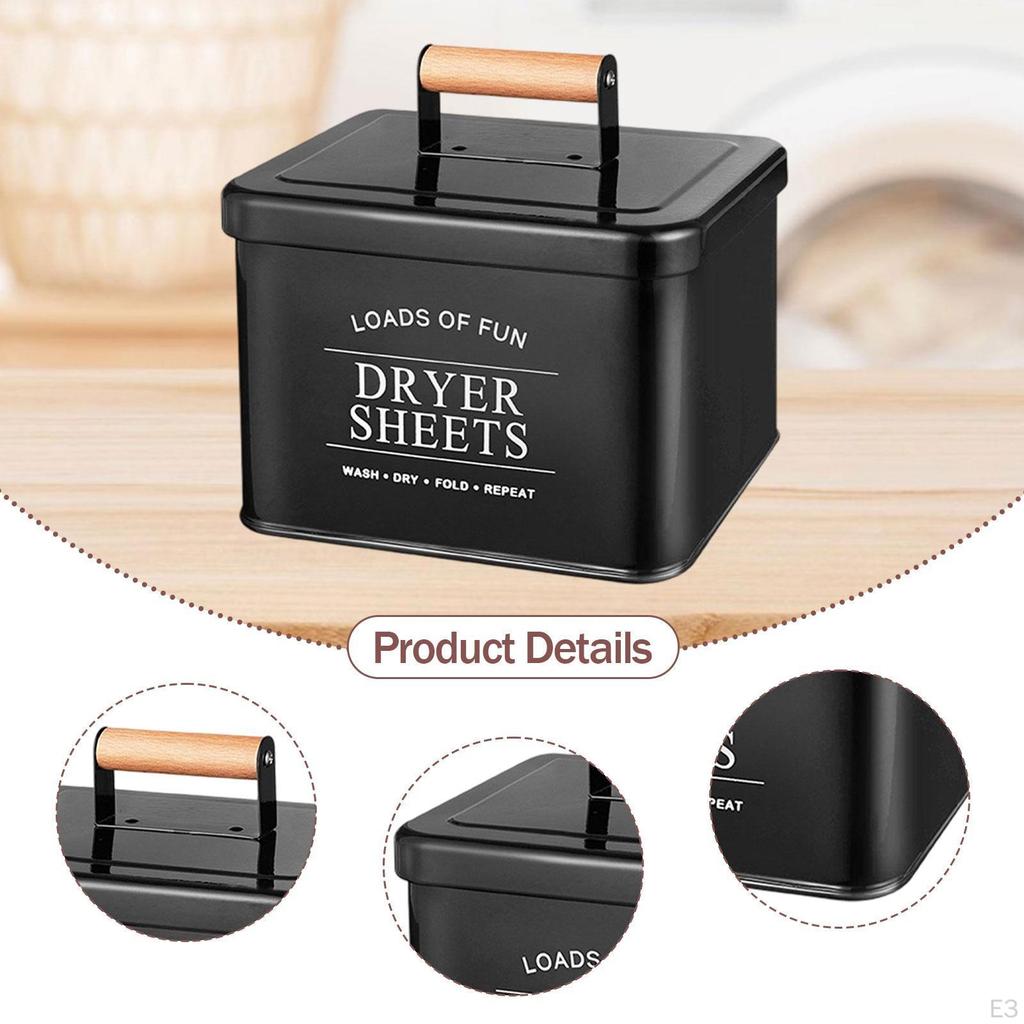 Держатель контейнера для сушильных листов Современный деревянный ручка Контейнер для хранения Декор Капсула для стирки