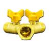 Four-Point Brass Y-Type Gas Valve Connector - Three-Way Ball Switch