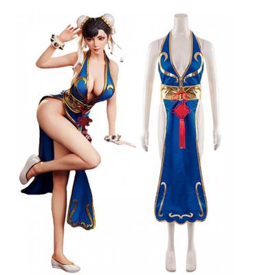 Аниме персонаж Косплей Новый Street Bully Chunli Косплей Сексуальный Ципао Лев Танец Костюм Косплей Аниме Хэллоуин