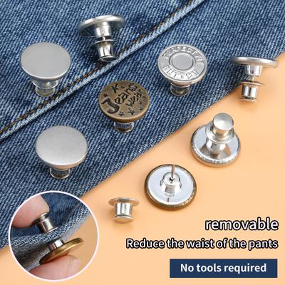6PCS-Jeans Талия Пуговицы Без Гвоздей Регулируемые Талия Удлинители Пуговицы Съемные Одежда Брюки Талия Пряжка